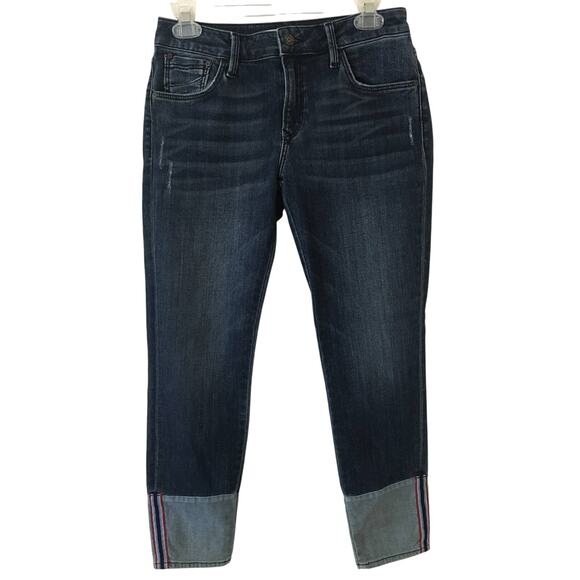 Mavi Jeans Co Caisy Mid Rise Skinny Two Tone With Tuxedo Stripe Size 10 Medium - Picture 1 of 7